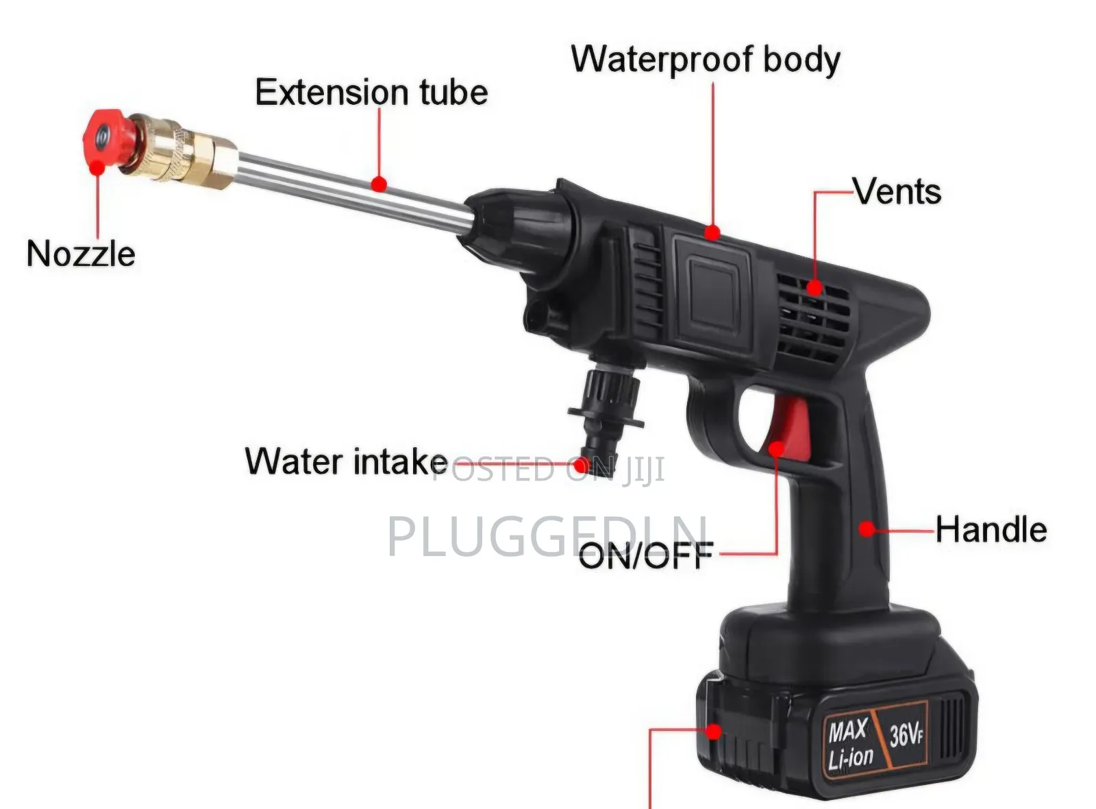 Wireless High Pressure Car Wash Water Gun