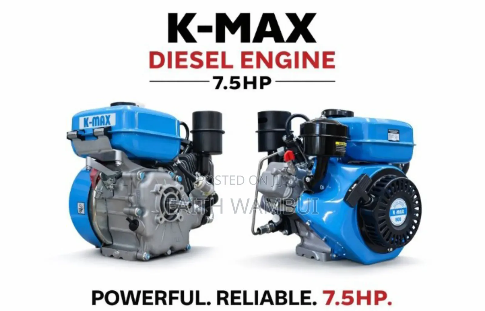 Professional K-Max Diesel Engine 7-5hp Machine