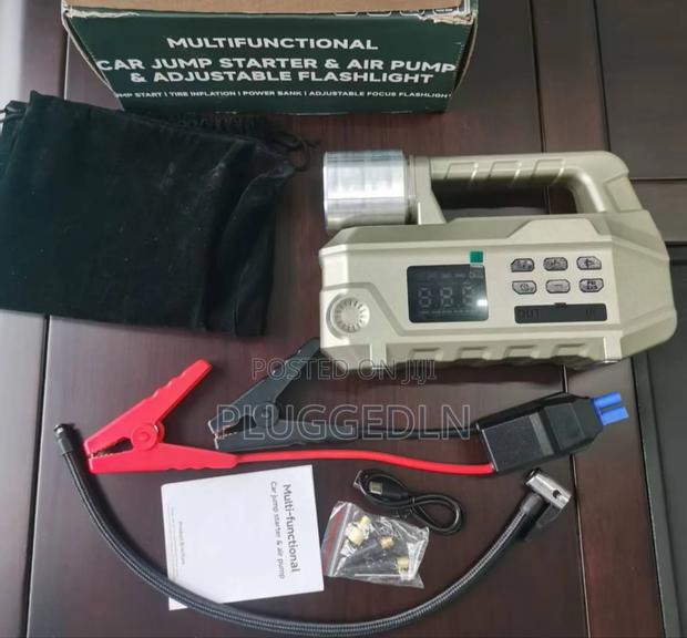 Multifunctional Car Jump Starter and Air Compressor Kit,
