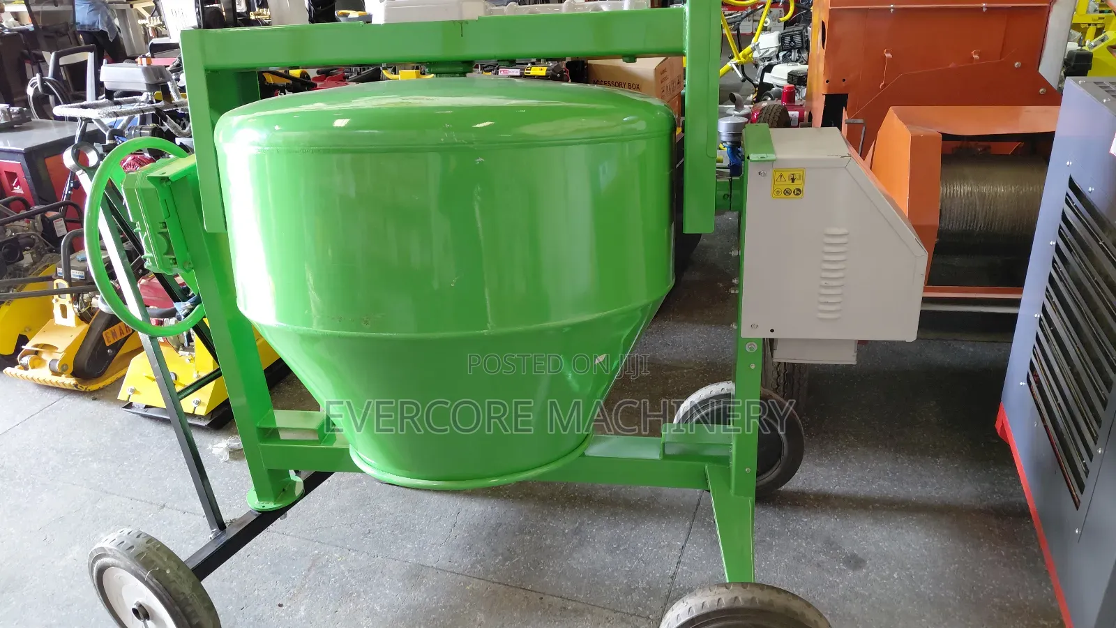 Italian Electric Concrete Mixer 500litres Capacity.
