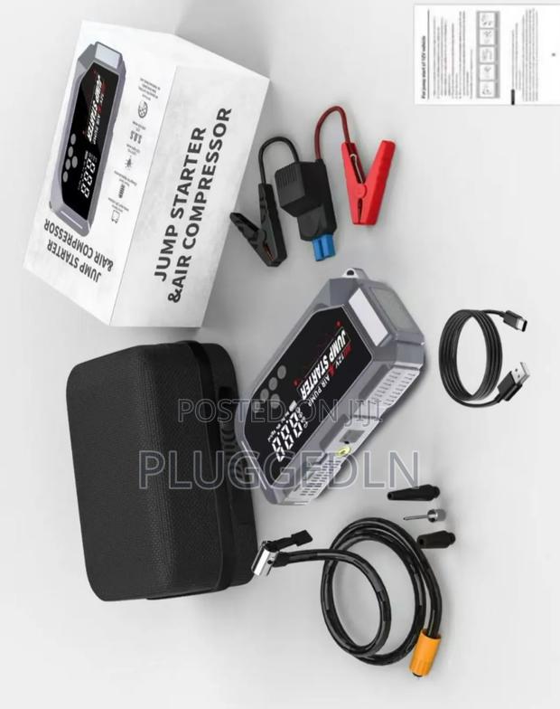 Portable Car Jump Starter and Air Compressor Kit.