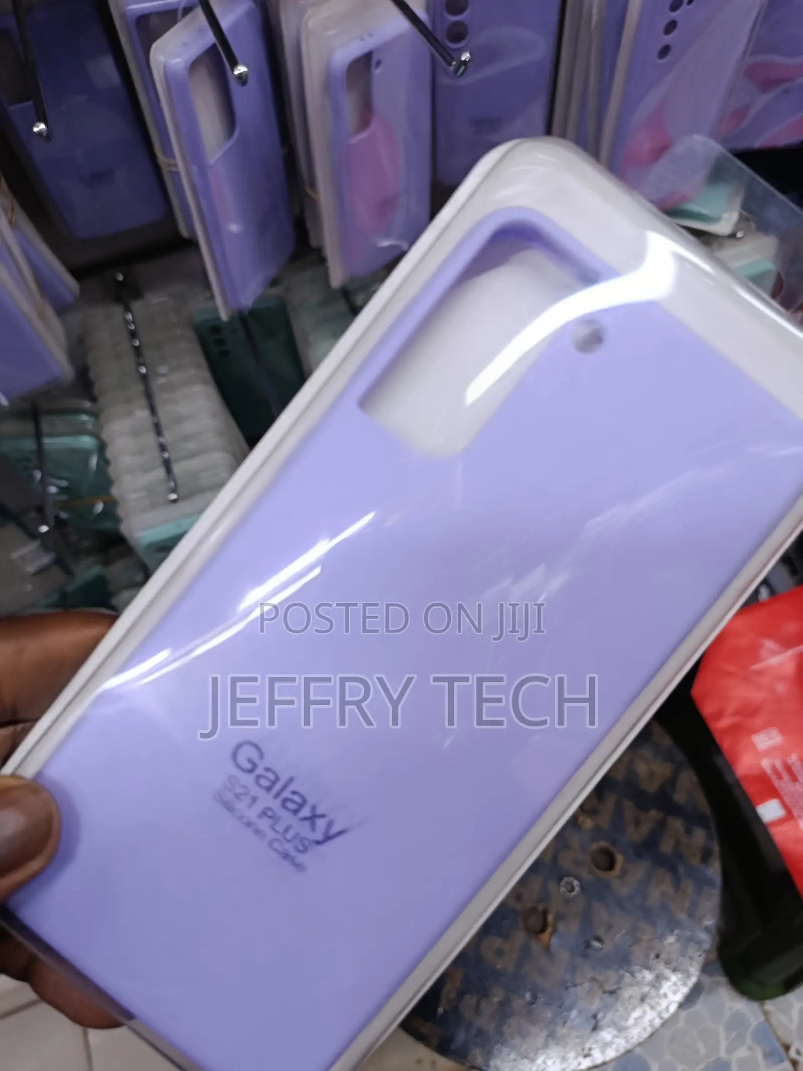 Axco for Samsung Galaxy S21 Plus Phone Case Liquid Silicone -Purple