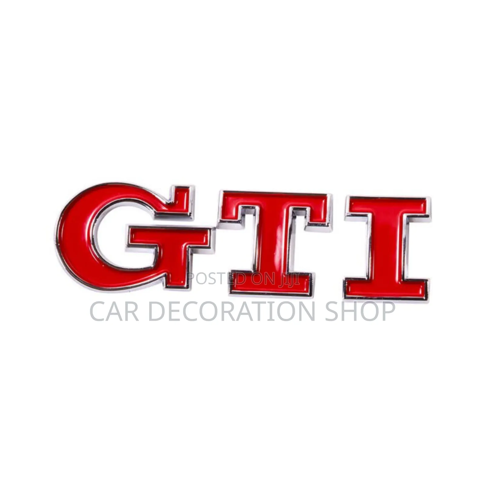 Gti Volkswagen Letter Decal Badge in Red or Black