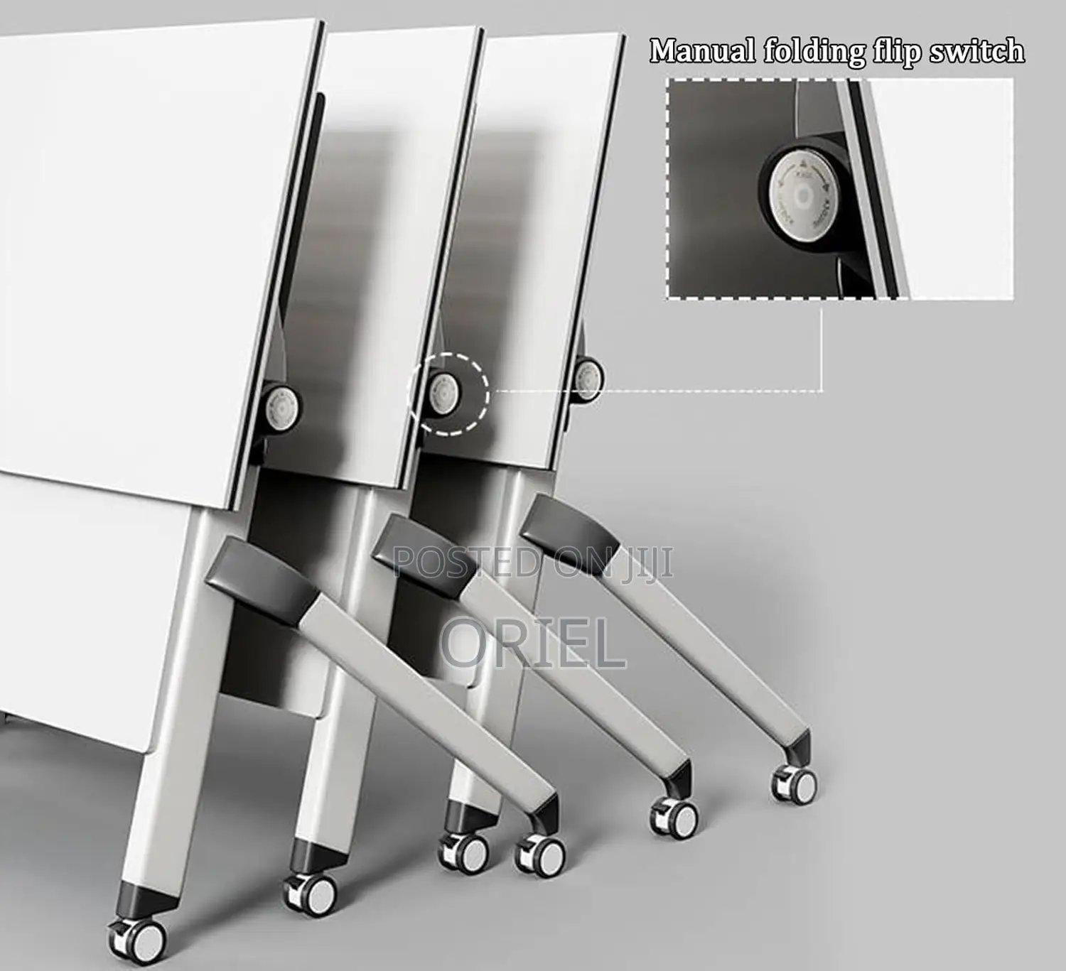 Office Table : White Foldable Training Office Table