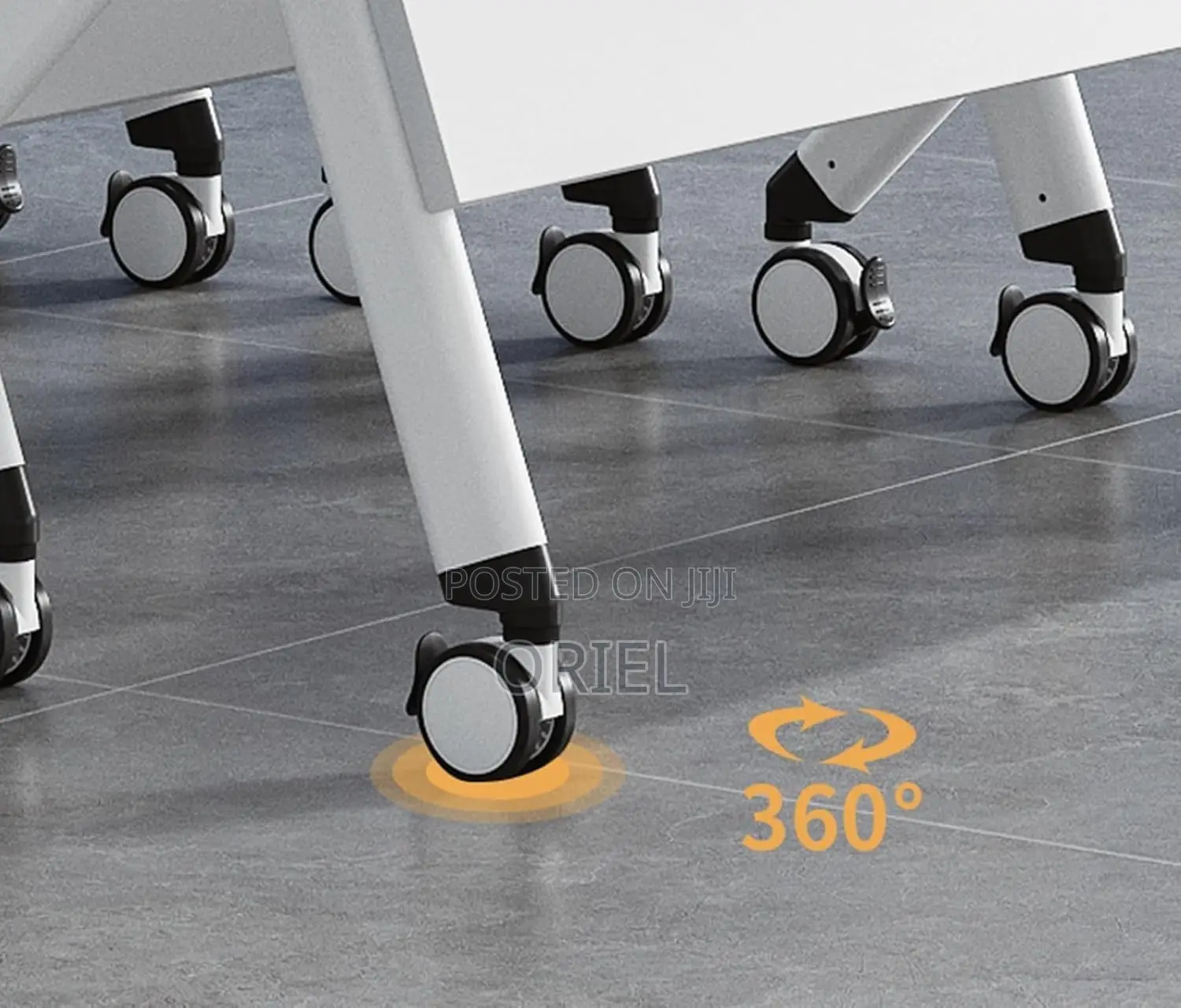 Office Table : White Foldable Training Office Table