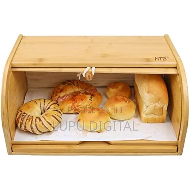 Big Size Assembled Bamboo Bread Bin - thumbnail 4