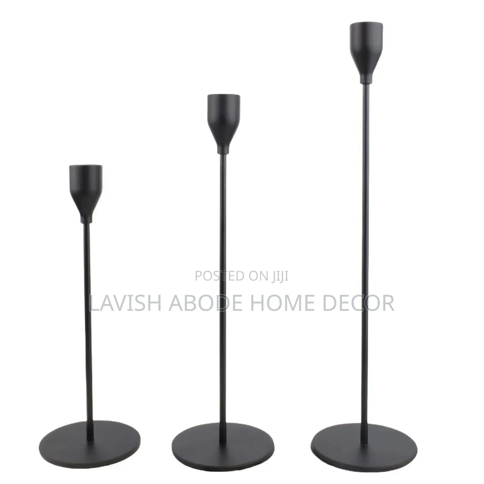 Black Candle Holders