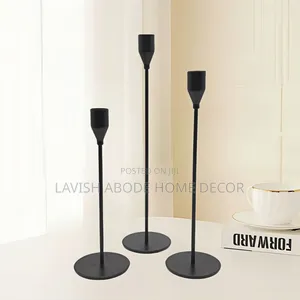 Black Candle Holders