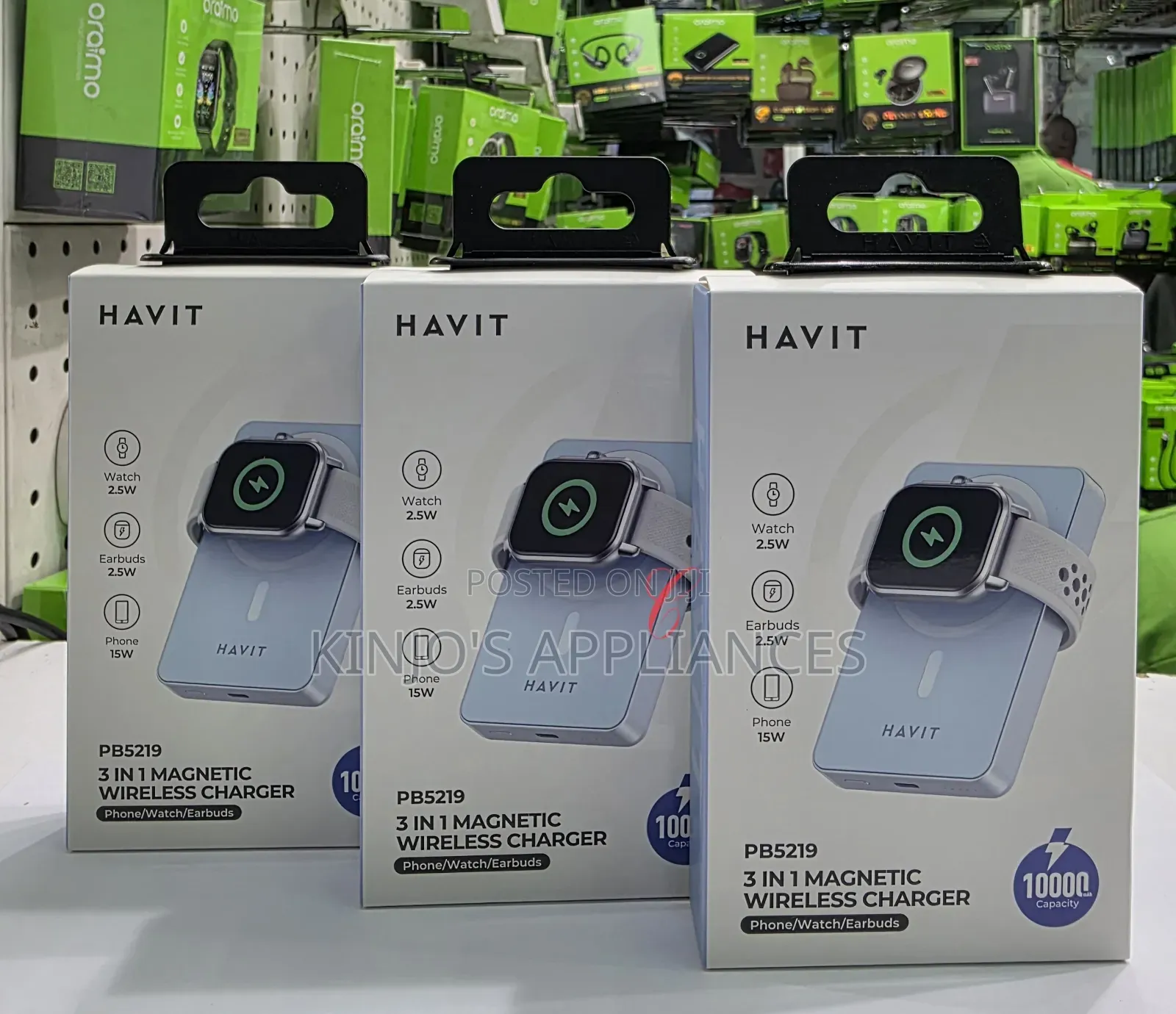 Havit Pb5219 *3 in 1* 10000mah 20w *Magnetic Wireless* Power Bank