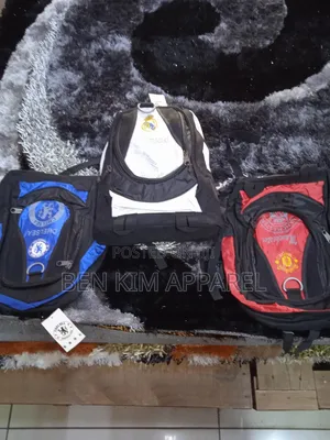 Real Madrid Sports Backpack White Black Large.