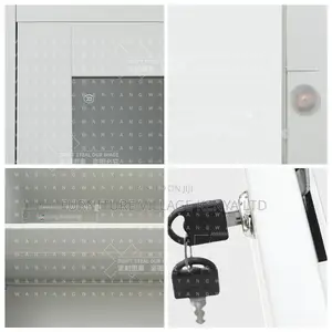 Office Cabinet; 2-Door Glass Office Storage Cabinet