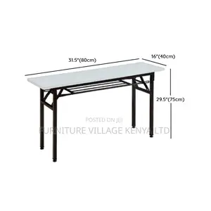 Office Desk; 120cm Foldable Metallic Leg Office Desk