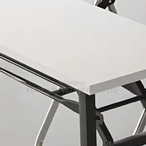 Office Desk; 120cm Foldable Metallic Leg Office Desk