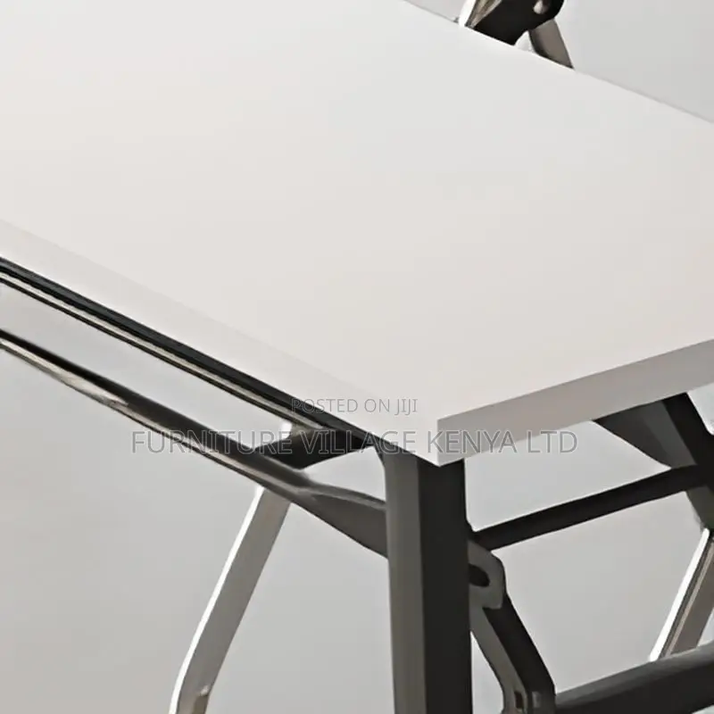 Office Desk; 120cm Foldable Metallic Leg Office Desk