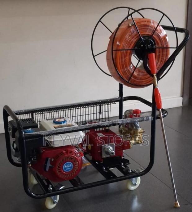 Petrol Sprayer With Wheels and Reel Hose