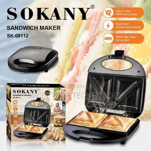 Sokany Sandwich Maker 2 in 1 800 Watts
