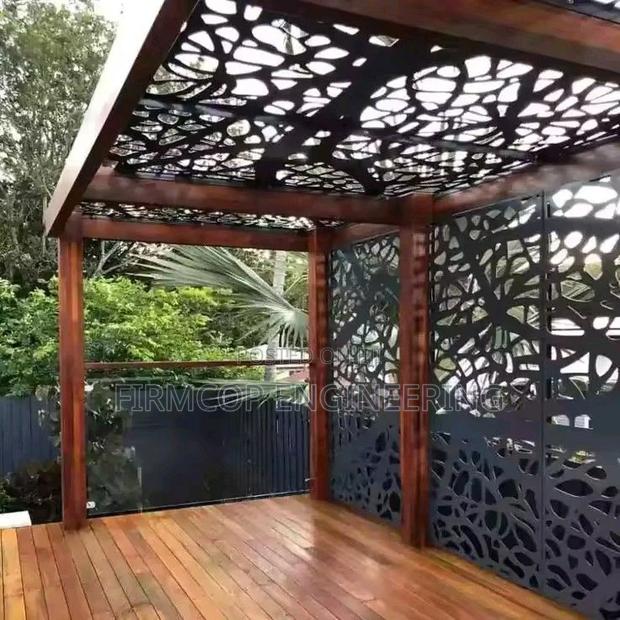 Modern Backyard CNC Pergola