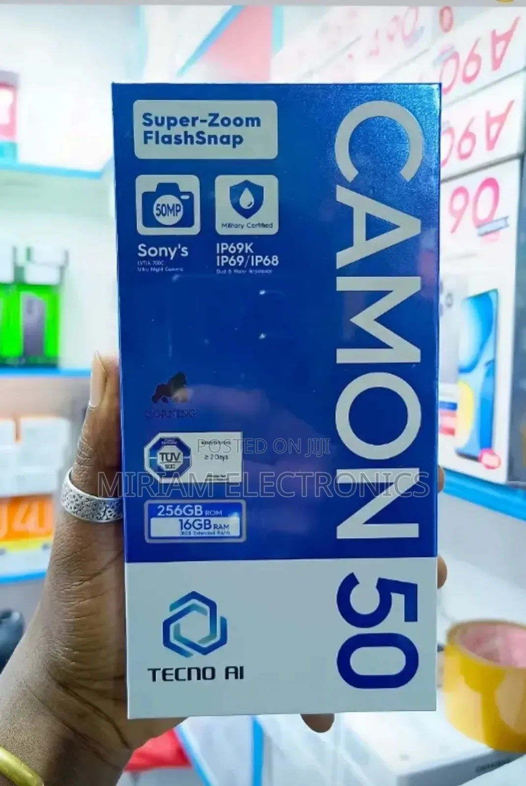 New Tecno Camon 50 256 GB Black