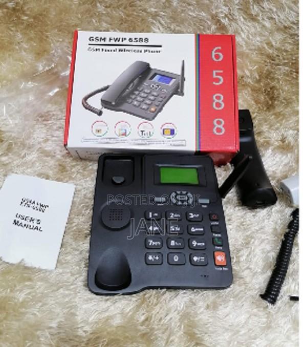 Affordable GSM 6588 Desktop GSM Phone Dual Sim Network Backup - main view