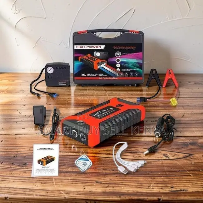 Multi-Functional 2-in-1 Car Jump Starter Tire Inflator Air Compressor
