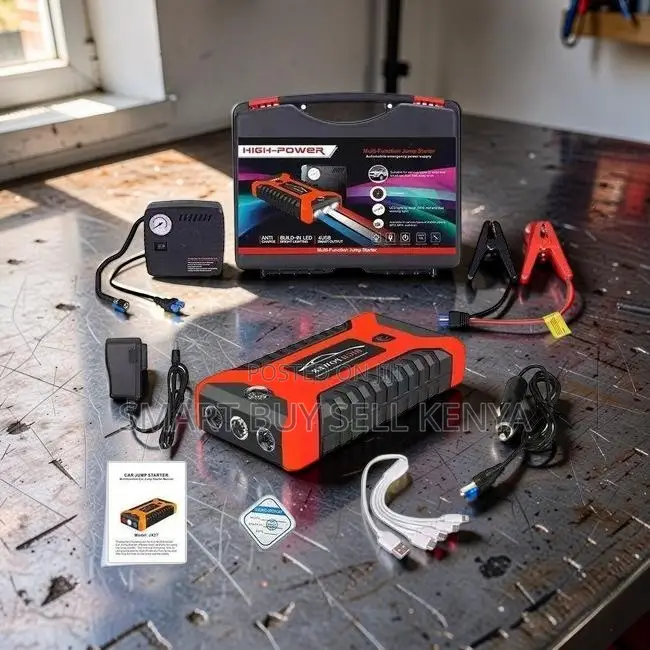 Multi-Purpose 2-in-1 Car Jump Starter Tire Inflator Air Compressor