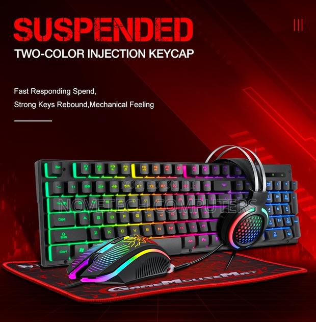Tf400 Gaming Wired Keyboard Mouse 4 In1 Combos Keyboard Mouse Mousepad - thumbnail 2