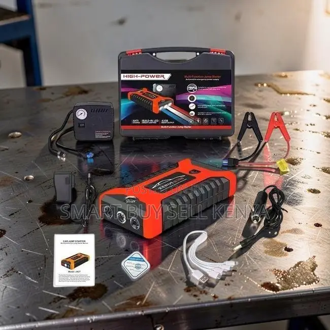 Multi-Use Compact Design 2-in-1 Car Jump Starter With Tire Inflator