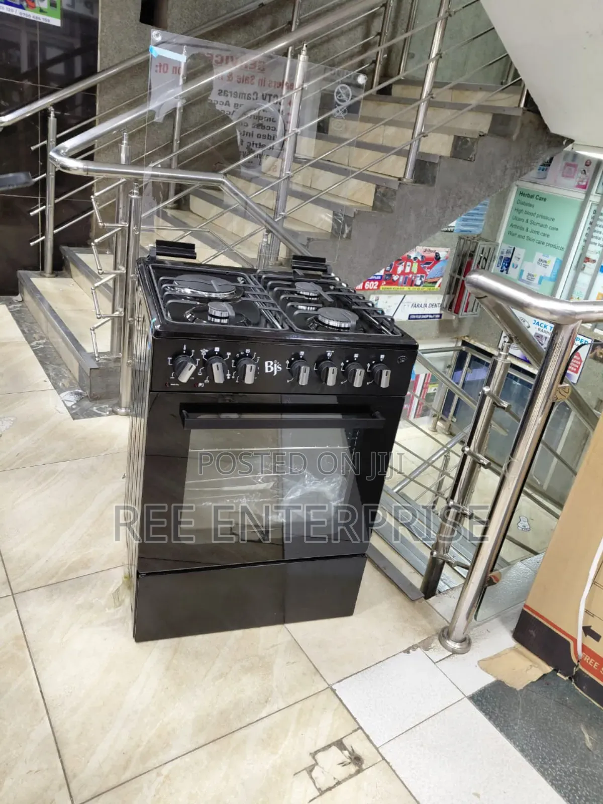 BJS 60*60 3gas +1electric Black (Elite)