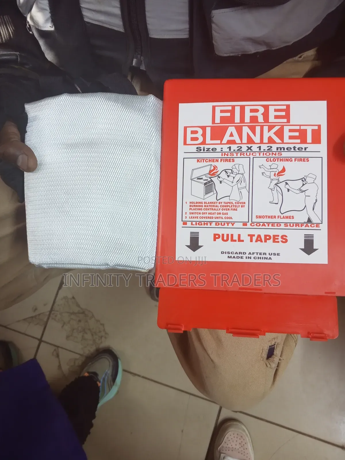 Fire Blanket Size 1.2x1.2 M Fire Blanket