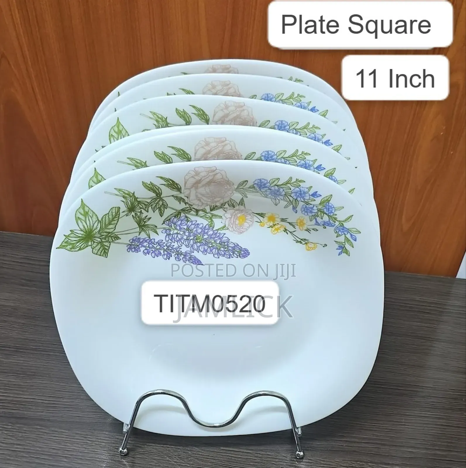 Green Leaf Ceramic Plates – Set of 6 - Jm