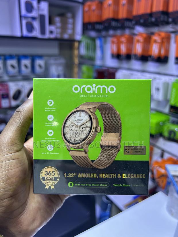Oraimo Watch Muse – 1.32" Amoled Smartwatch With Free Straps Osw-Ban - main view