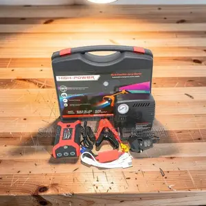 Easy Set Up 2-in-1 Car Jump Starter Tire Inflator Air Compressor