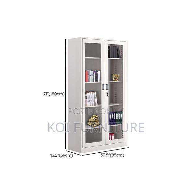 Office Cabinet; Two Dooors Frint Glass Functionality Office Cabinet - thumbnail 2