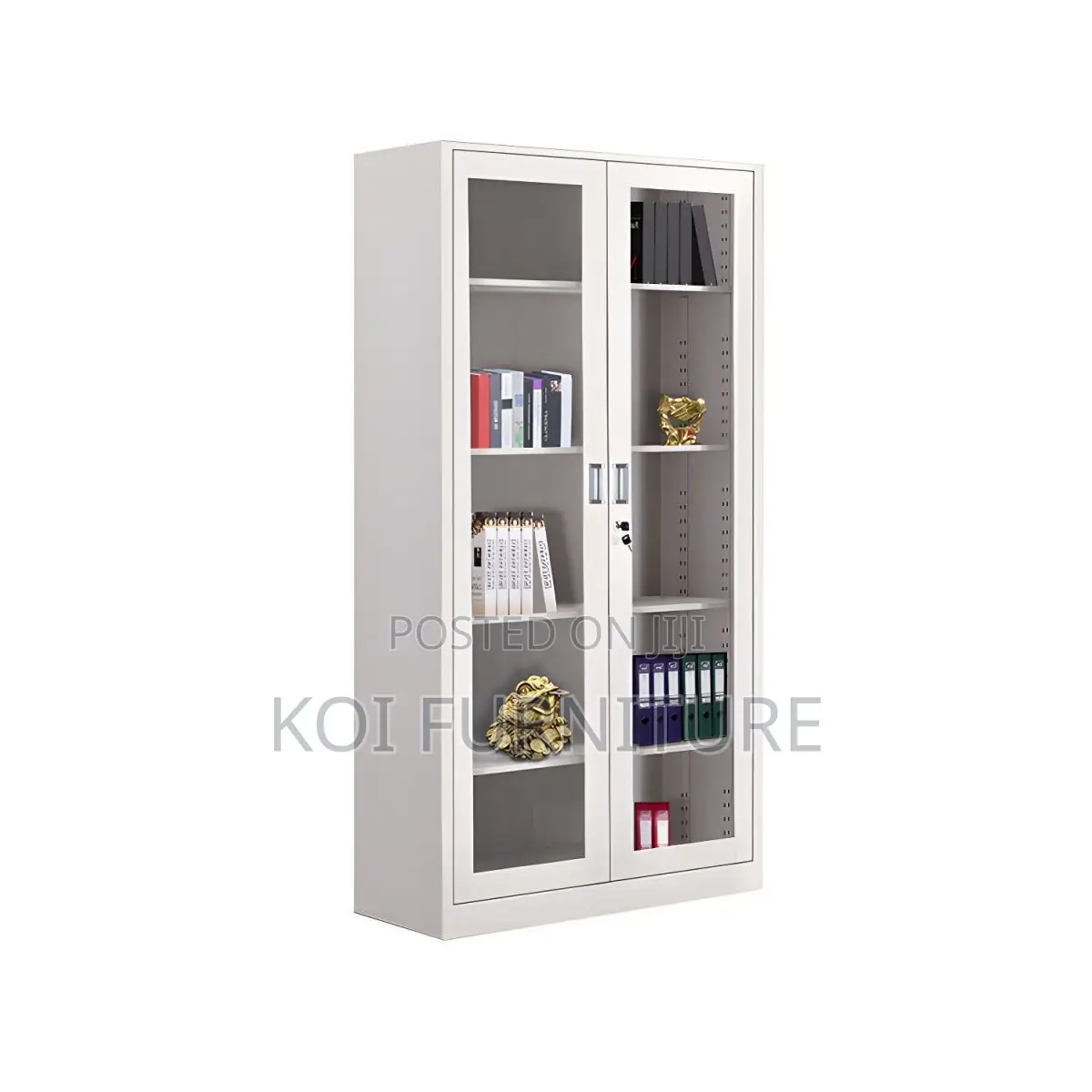 Office Cabinet; Two Dooors Frint Glass Functionality Office Cabinet