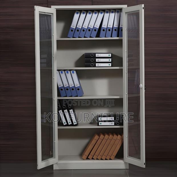 Office Cabinet; Two Dooors Frint Glass Functionality Office Cabinet - thumbnail 5