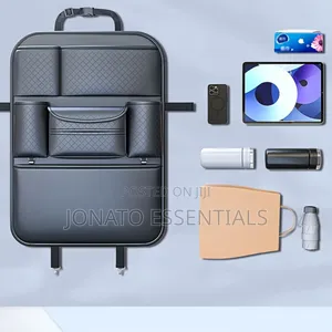 Leather Car Backseat Organizer - Universal Interior Storage Bag