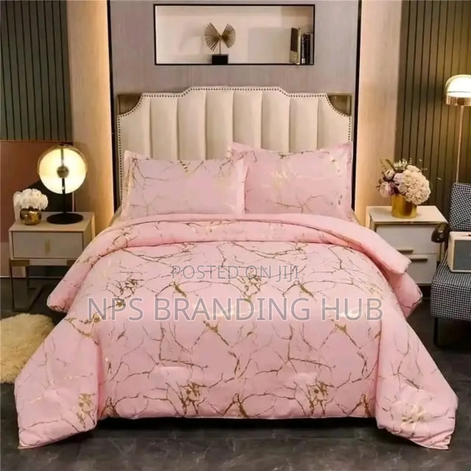 Gold Marble Texture Foil Style Duvet Cover Set Size:6*6/6*7 Sk