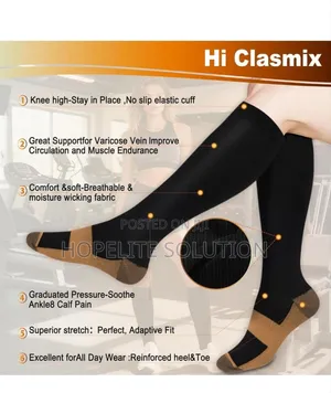Sports Copper Compression Anti Fatigue Stocking