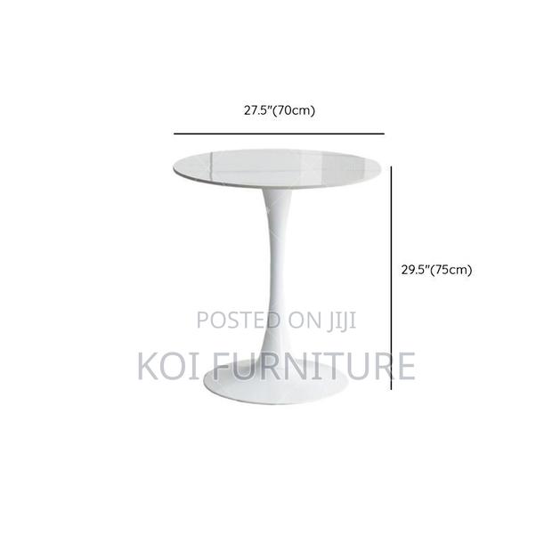 Coffee Table; Round Marble Centerpiece Marble Coffee Table - thumbnail 2