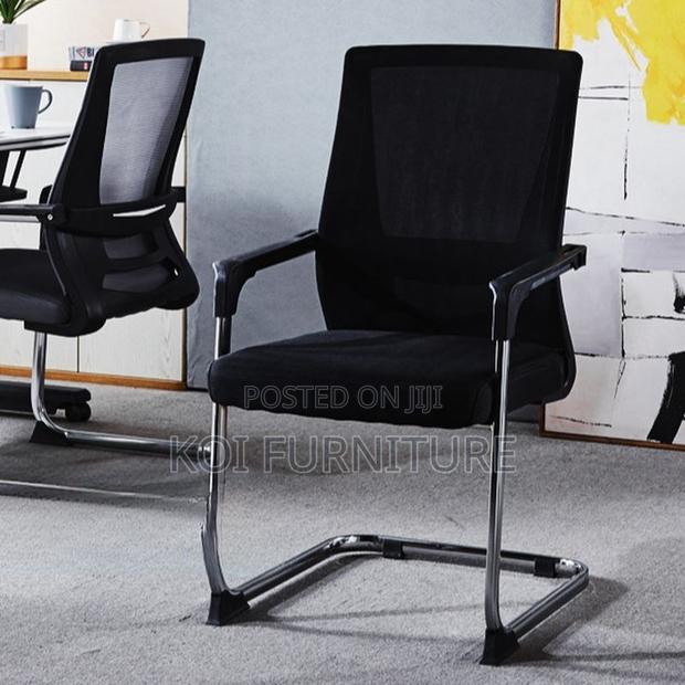 Office Chairs; Visitors Mesh Breathable Chair With Sled Base - thumbnail 4
