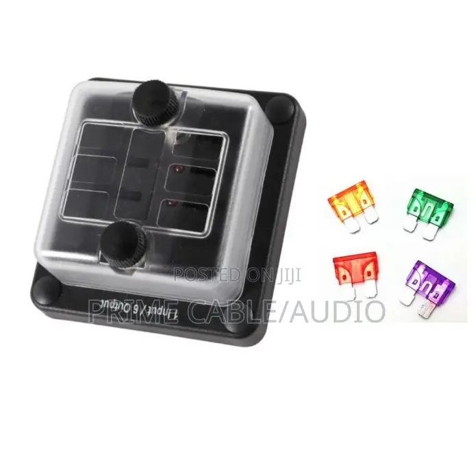 6 Way Fuse Holder 12v–36v – Safe, Compact Reliable Power Distribution