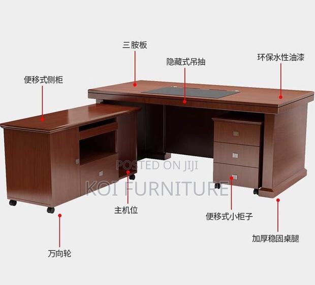 Office Desk; 1800mm Sophiscated Executive Desk - thumbnail 2