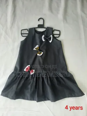A-Line Girls Dress With Bows