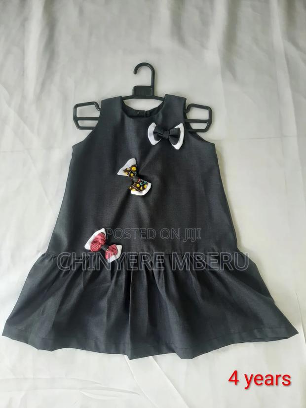 A-Line Girls Dress With Bows - main view