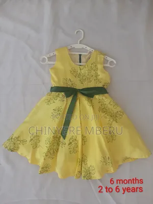 Flowered Satin Girls Dress