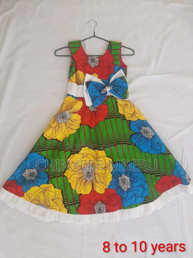Ankara Flared Girls Dress - main view