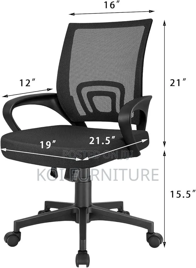 Office Chairs; Multi Functions Mid Back Office Mesh Seat
