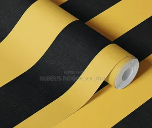 Black and Yellow Striped Wallpaper