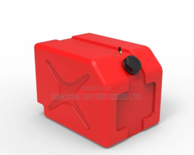 40lit Fuel Tank 460 X 335 X 335h (Fluorinated) Red