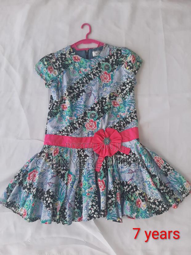 Flowered Cotton Girls Dress